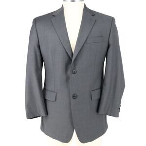 Calvin Klein Sport Coat Mens 40R Gray Wool Jacket Blazer 2 Button Macys